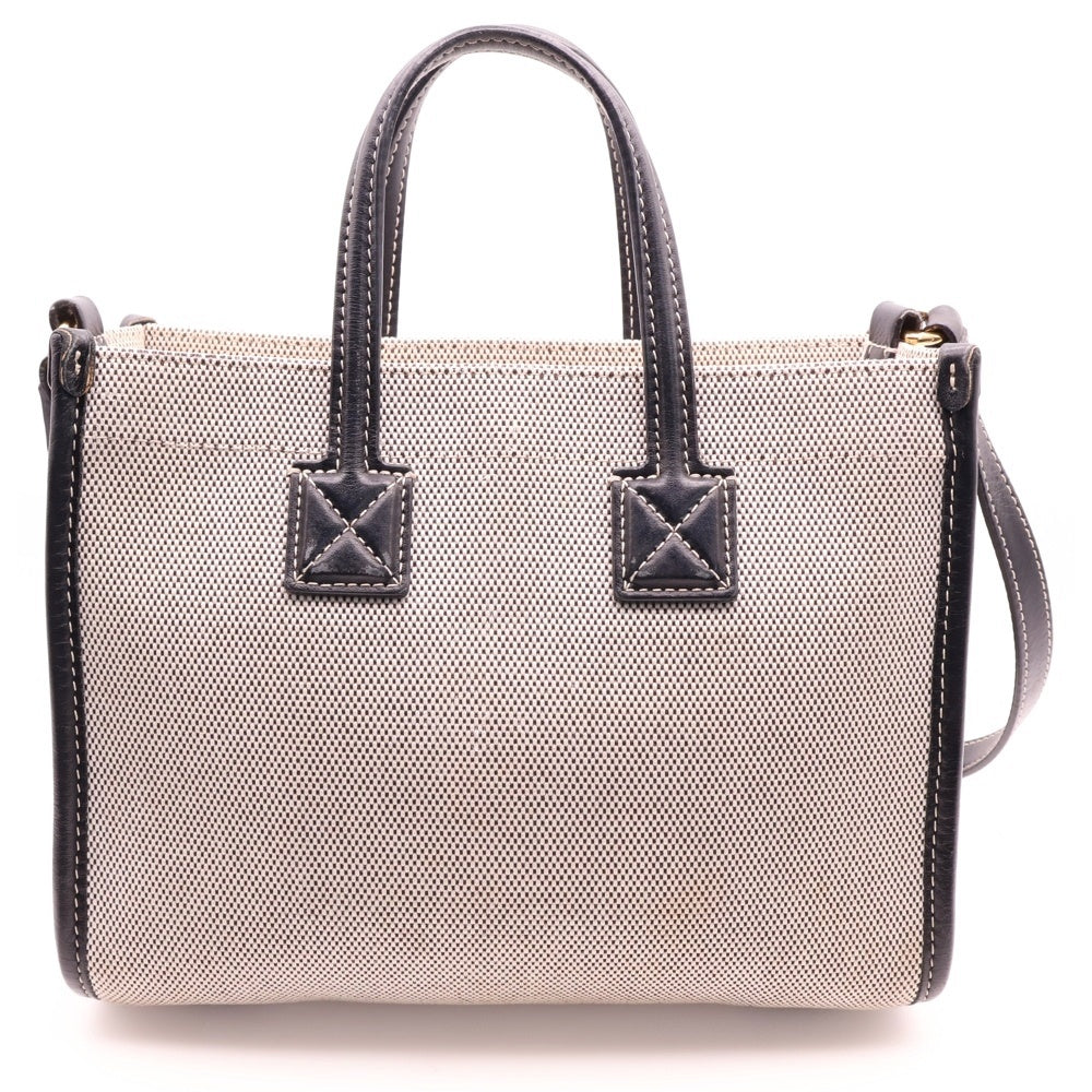 BURBERRY(バーバリー) ミニフレヤ ロゴプリント キャンバス レザー ショルダーバッグ ブラック 8044142