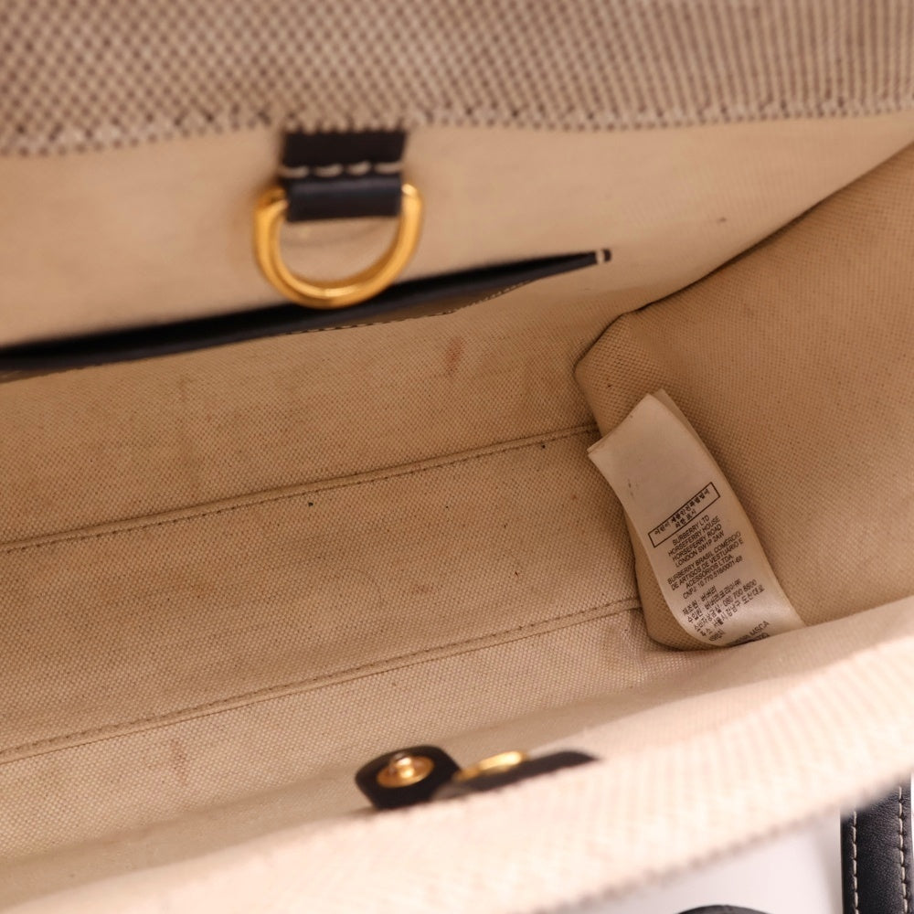 BURBERRY(バーバリー) ミニフレヤ ロゴプリント キャンバス レザー ショルダーバッグ ブラック 8044142