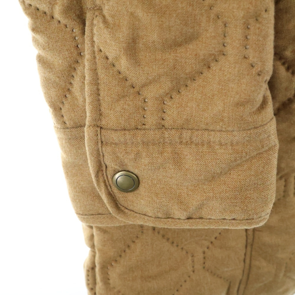 BELLE MAISON DAYS(ベルメゾンデイズ) BELLE MAISON DAYS ベルメゾンデイズ ファーフーデッド キルティング 中綿 ジップアップ ロングジャケット コート ブラウン レディース