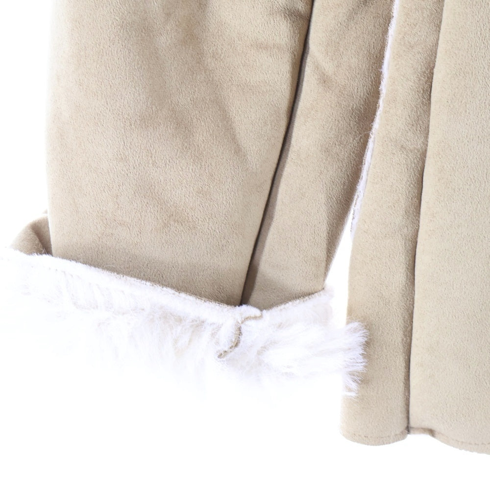 NO BRAND(ノーブランド) united colors of benetton ベネトン フェイクスウェード ファーライニング 2B テーラードジャケット ベージュ レディース