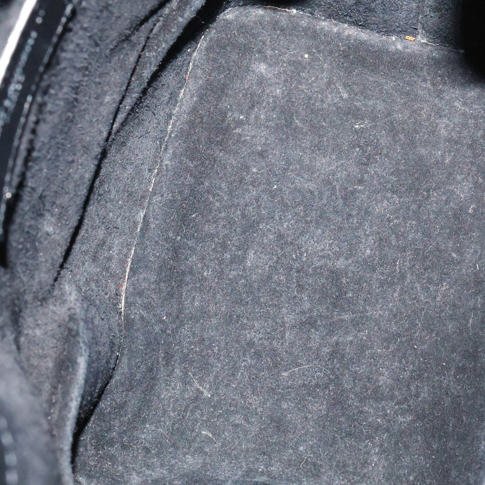 SAINT LAURENT PARIS(サンローランパリ) エマニュエル クロコ型押し 2WAY ハンド ショルダーバッグ シルバー金具 ブラック