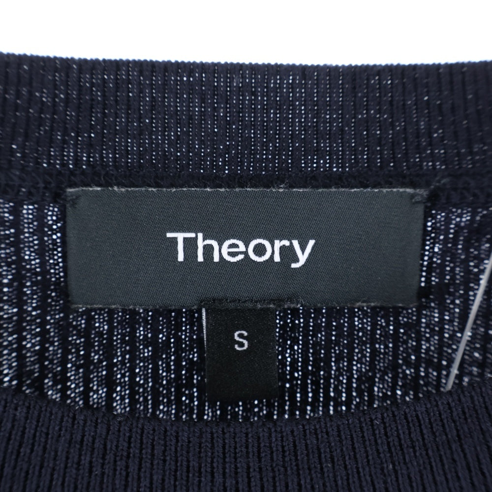 theory(セオリー) 長袖ウールニット ネイビー レディース