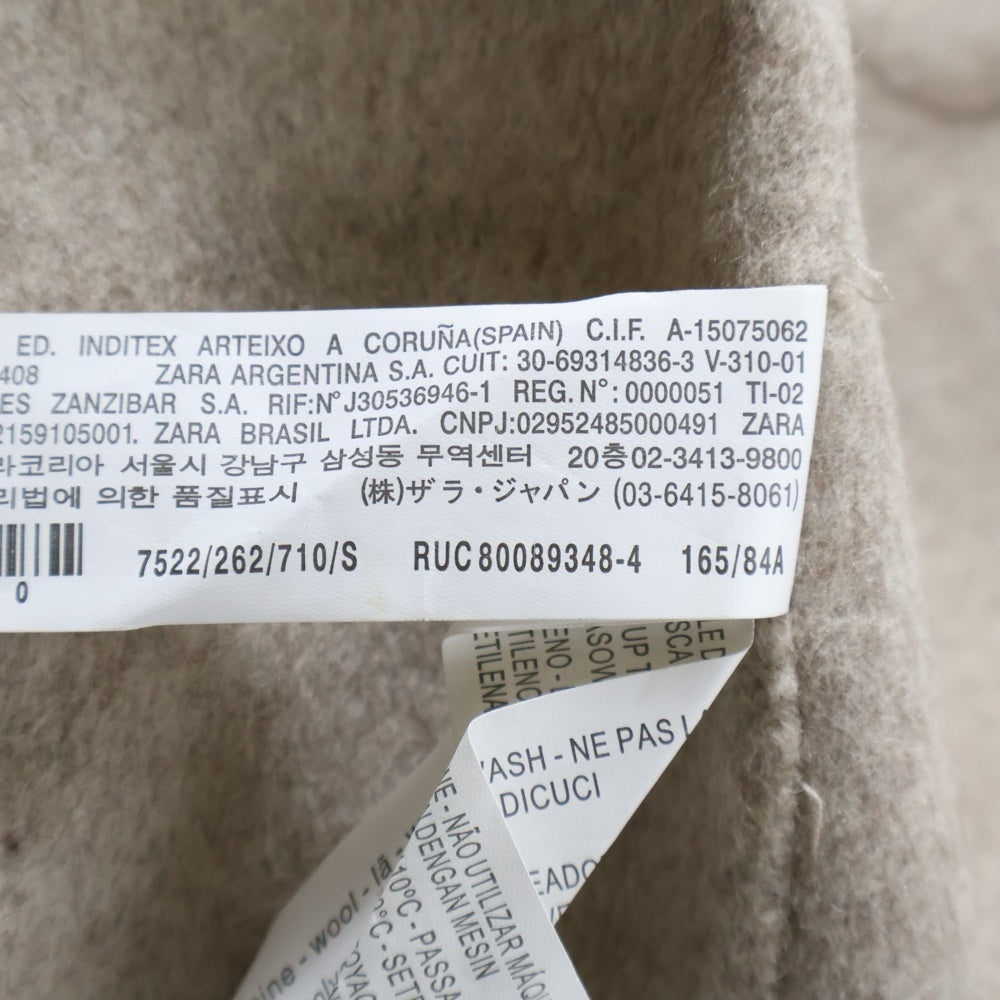 ZARA(ザラ) ノースリーブコート ベージュ レディース