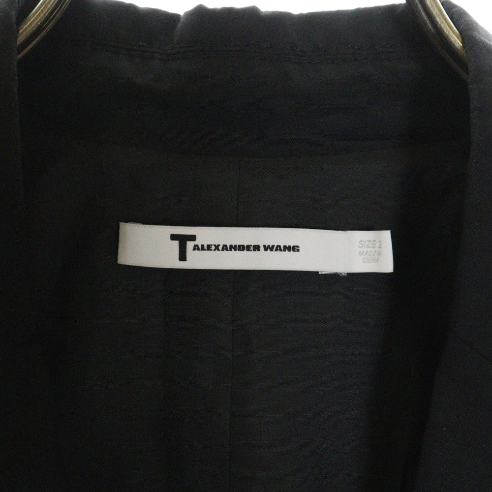 T by ALEXANDER WANG(ティーバイアレキサンダーワン) コットン ナイロン ポケットデザイン 1B テーラードジャケット ブラック