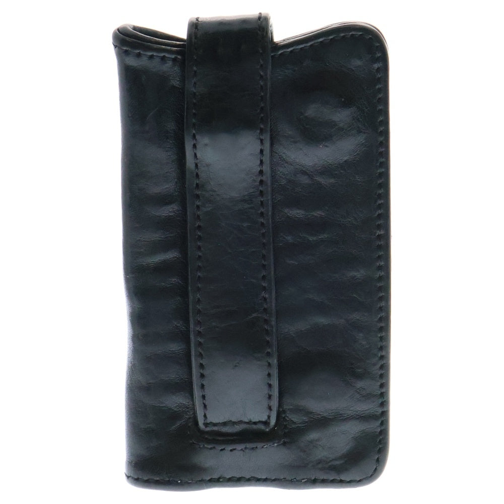CHROME HEARTS(クロムハーツ) KEY CASE クロスボールボタンレザーキーケース ブラック/シルバー