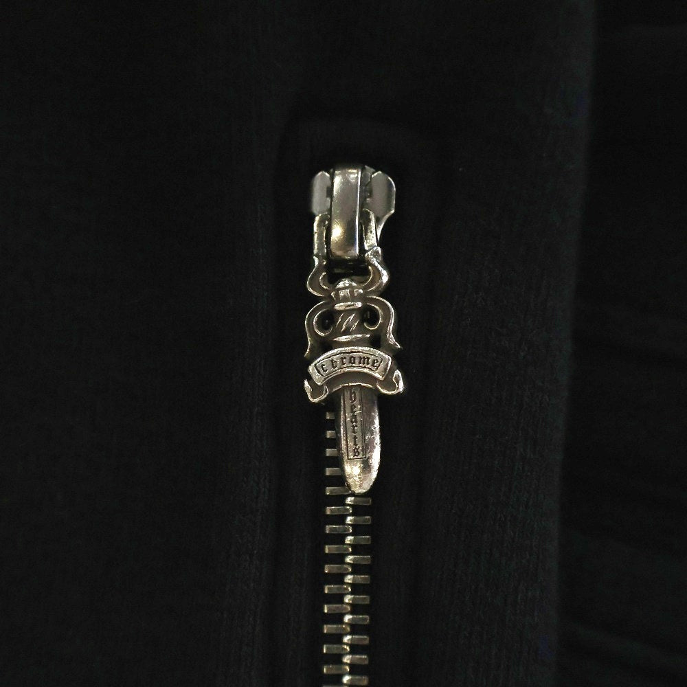 CHROME HEARTS(クロムハーツ) Y NOT レザーCHプラスパッチ ダガージップ スウェット ショート ハーフパンツ ショーツ ブラック