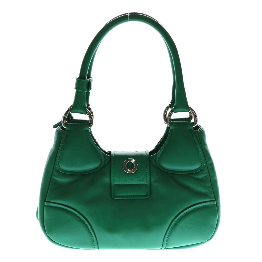 PRADA(プラダ) ムーン 2WAY ハンドバッグ ショルダーバッグ グリーン レザー 1BA381