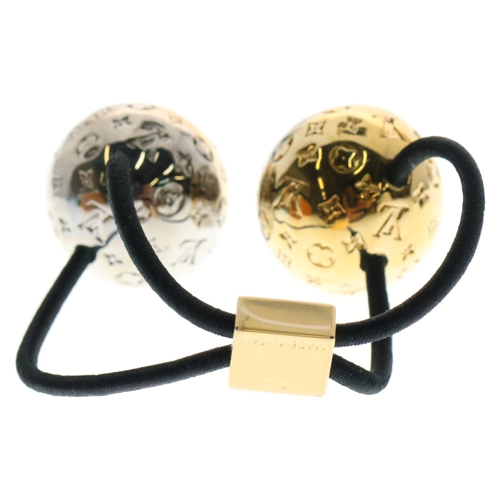 LOUIS VUITTON(ルイヴィトン) シュシュ・ナノグラム プラネット ヘアゴム ヘアアクセ シルバー×ゴールド M80266