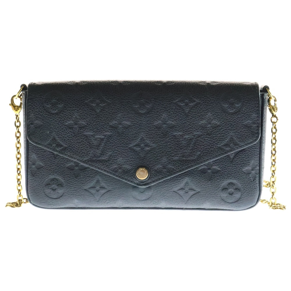 LOUIS VUITTON(ルイヴィトン) アンプラント ポシェットフェリシー チェーンウォレット ロングウォレット ショルダーバッグ ブラック ゴールド金具 ノワール ブラック M64064