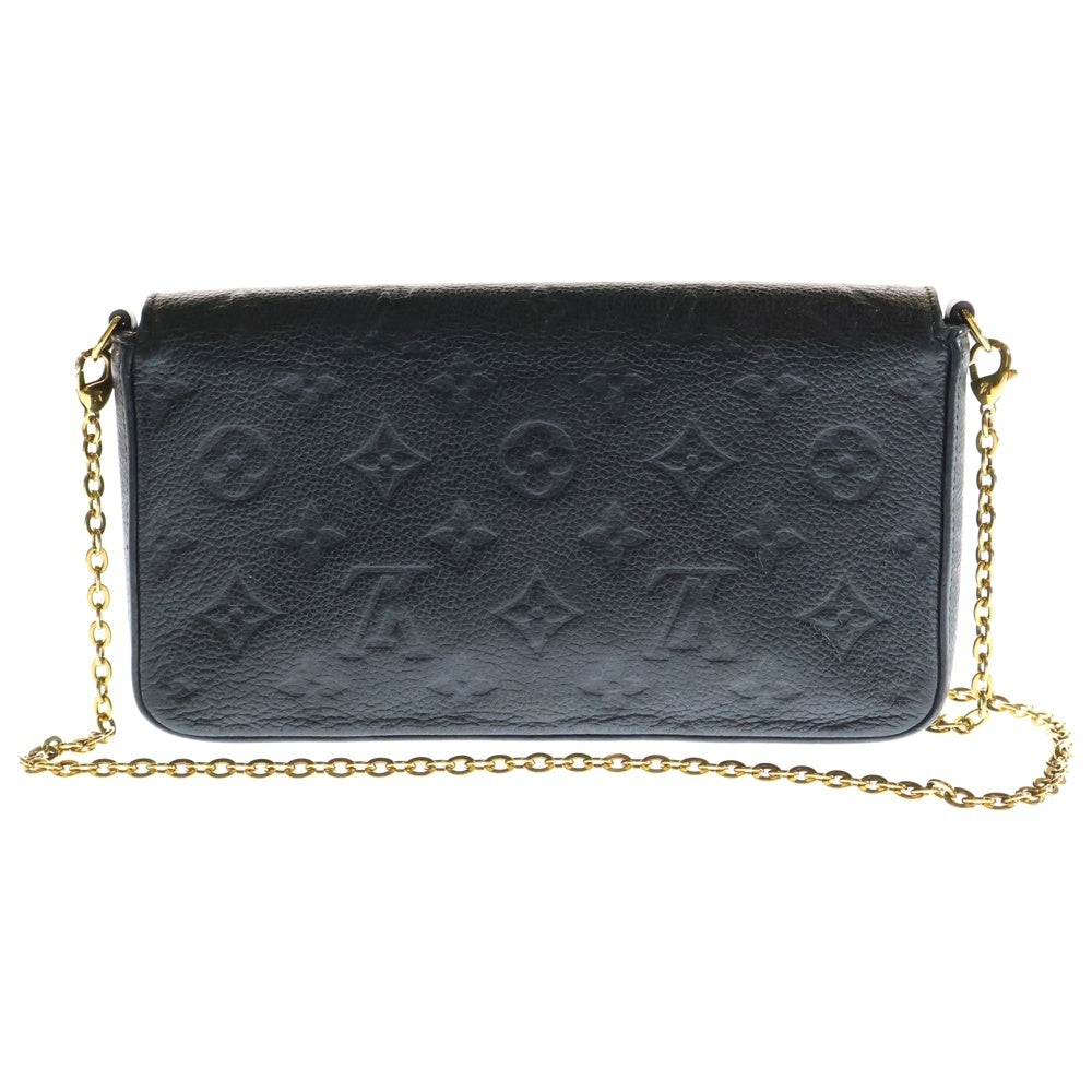 LOUIS VUITTON(ルイヴィトン) アンプラント ポシェットフェリシー チェーンウォレット ロングウォレット ショルダーバッグ ブラック ゴールド金具 ノワール ブラック M64064