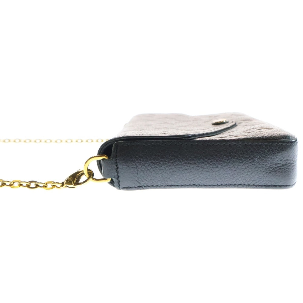 LOUIS VUITTON(ルイヴィトン) アンプラント ポシェットフェリシー チェーンウォレット ロングウォレット ショルダーバッグ ブラック ゴールド金具 ノワール ブラック M64064