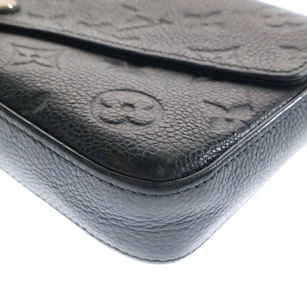 LOUIS VUITTON(ルイヴィトン) アンプラント ポシェットフェリシー チェーンウォレット ロングウォレット ショルダーバッグ ブラック ゴールド金具 ノワール ブラック M64064