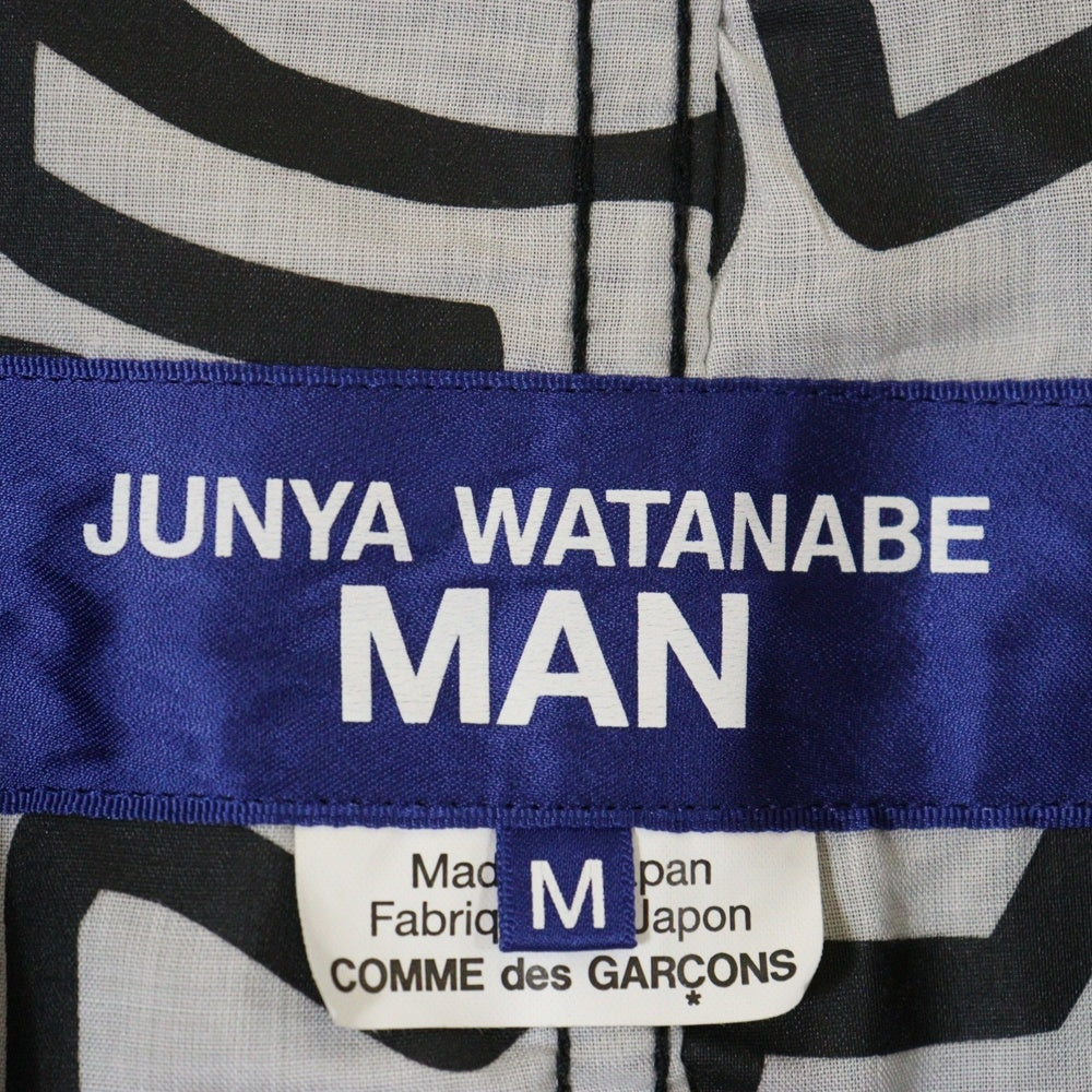 JUNYA WATANABE COMME des GARCONS(ジュンヤワタナベ コムデギャルソン) 23SS AD2022 Keith Haring キース へリング 裏地総柄プリント シルク ウール 3B テーラードジャケット グレー WK-J007