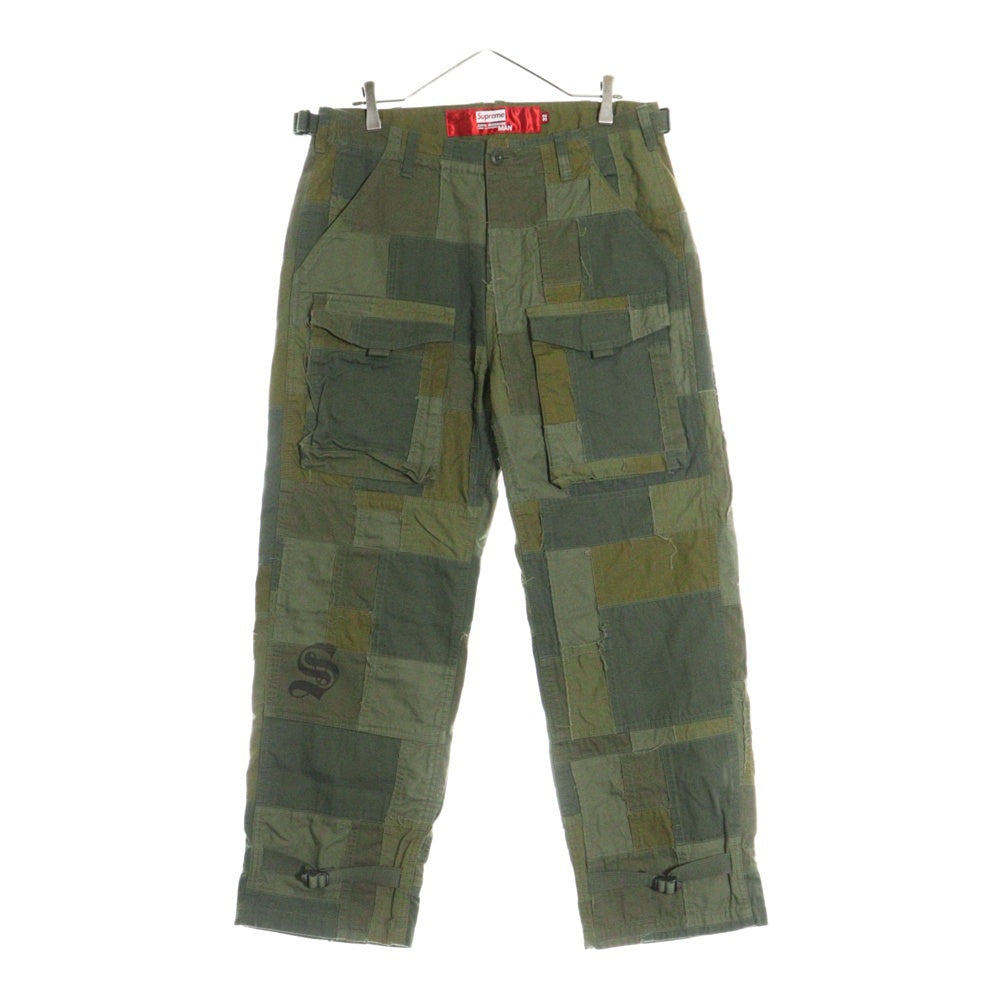 COMME des GARCONS JUNYA WATANABE MAN(コムデギャルソンジュンヤワタナベマン) 21AW ×シュプリーム Patchwork Cargo Pant マルチポケット パッチワーク ストレート カーゴパンツ オリーブ カーキ
