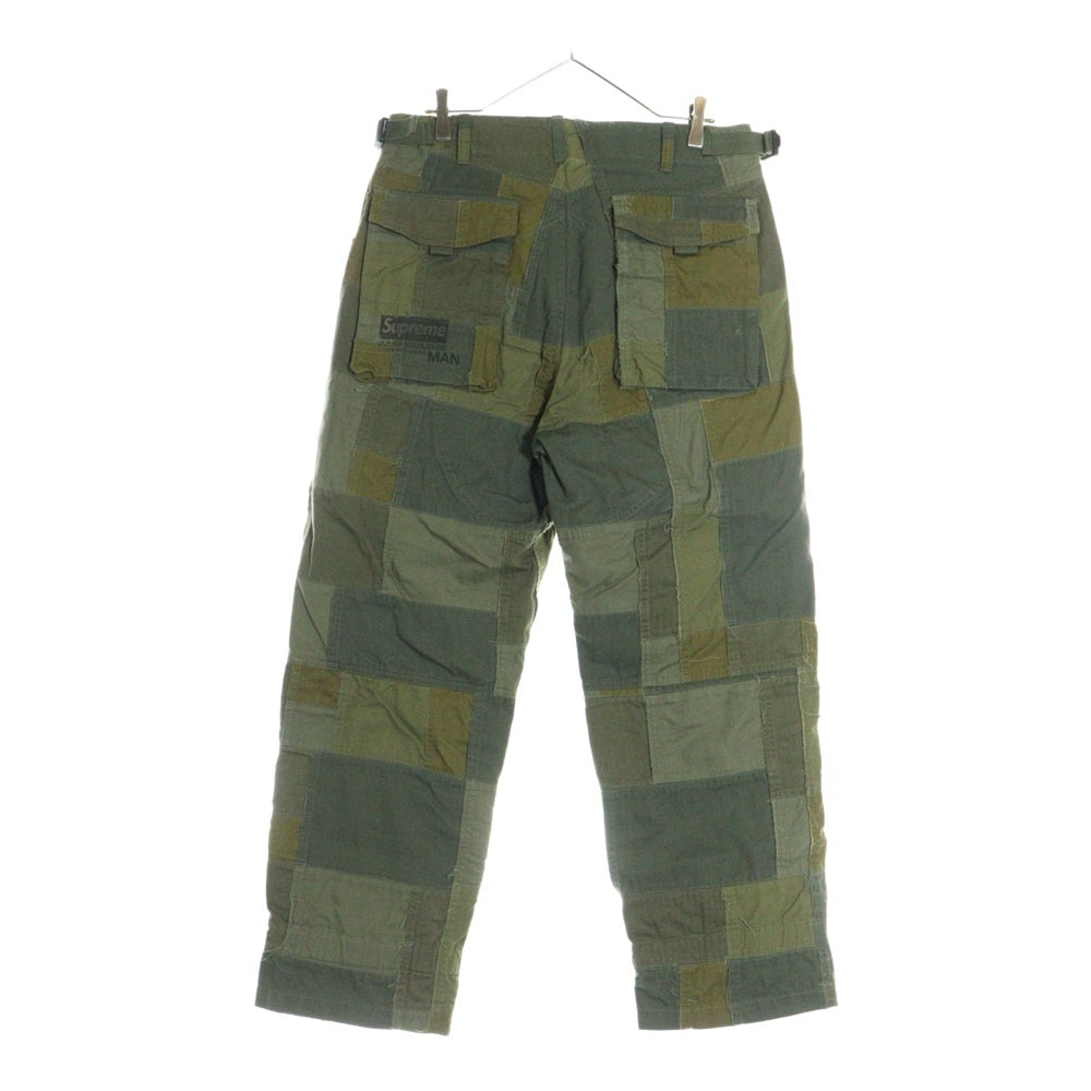 COMME des GARCONS JUNYA WATANABE MAN(コムデギャルソンジュンヤワタナベマン) 21AW ×シュプリーム Patchwork Cargo Pant マルチポケット パッチワーク ストレート カーゴパンツ オリーブ カーキ