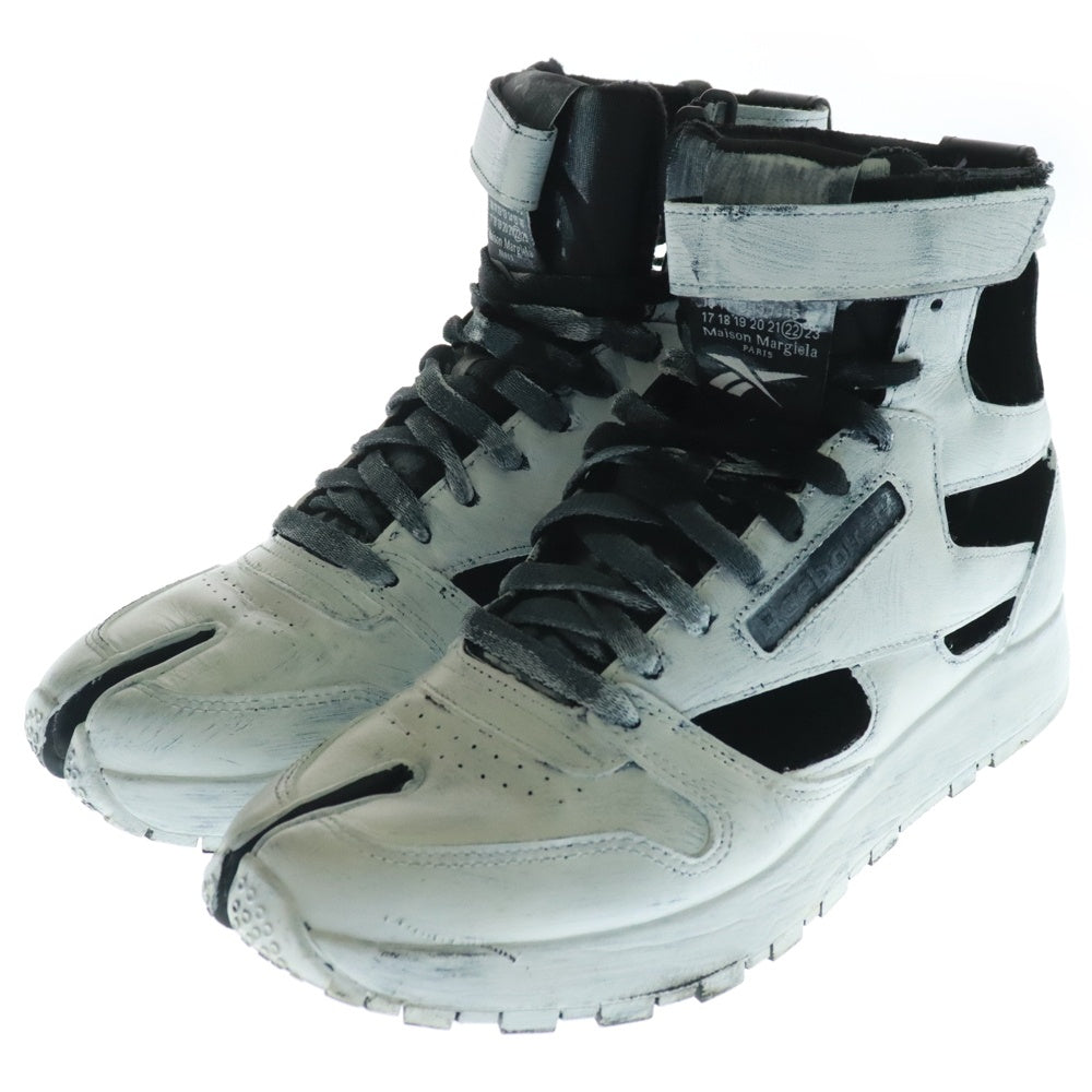 Maison Margiela 22(メゾンマルジェラ) ×Reebok PROJECT 0 CL GL Tabi リーボック プロジェクト0 タビ 足袋 ペンキペイント ハイカット スニーカー ブラック/ホワイト US9/27cm S37WS0569 GX5416