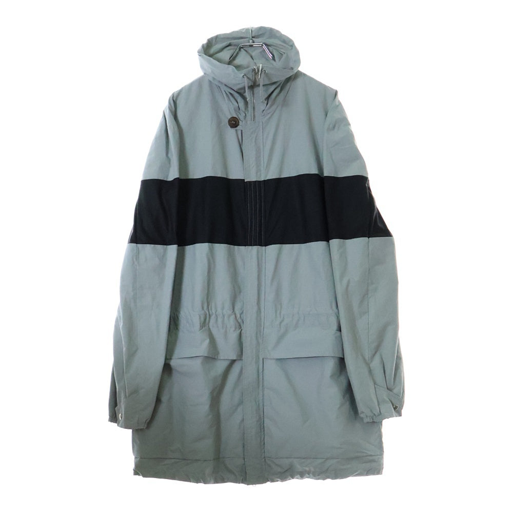 Maison Martin Margiela(メゾンマルタンマルジェラ) 10AW ここのえタグ ナイロン切り替え オーバーサイズ ハイネック ジップアップ ジャケット グレー/ブラック S30AM0158 S38951