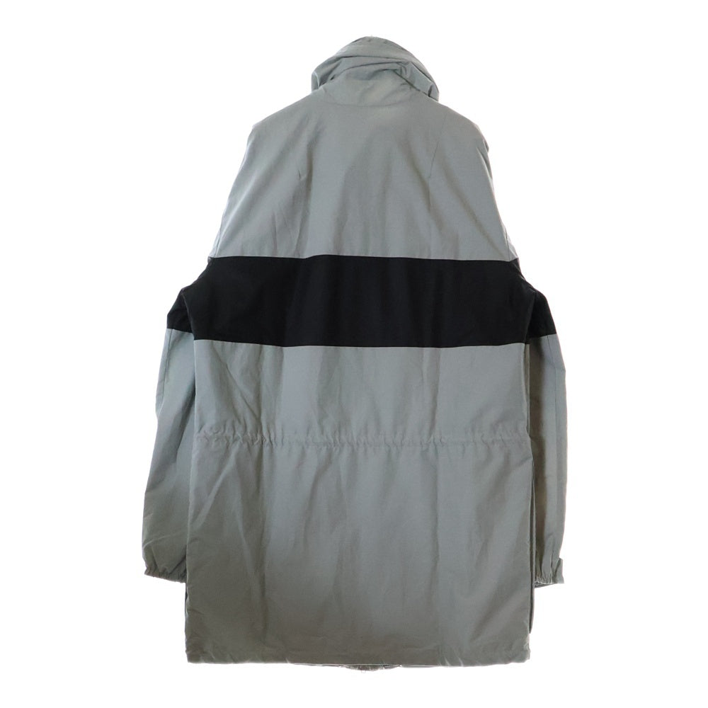 Maison Martin Margiela(メゾンマルタンマルジェラ) 10AW ここのえタグ ナイロン切り替え オーバーサイズ ハイネック ジップアップ ジャケット グレー/ブラック S30AM0158 S38951