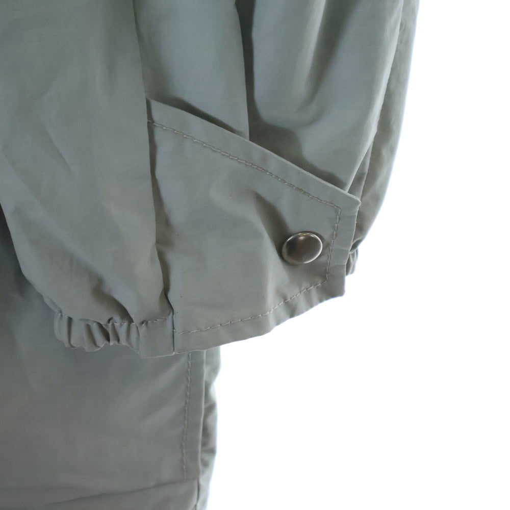 Maison Martin Margiela(メゾンマルタンマルジェラ) 10AW ここのえタグ ナイロン切り替え オーバーサイズ ハイネック ジップアップ ジャケット グレー/ブラック S30AM0158 S38951