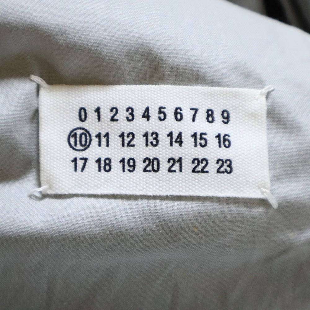 Maison Martin Margiela(メゾンマルタンマルジェラ) 10AW ここのえタグ ナイロン切り替え オーバーサイズ ハイネック ジップアップ ジャケット グレー/ブラック S30AM0158 S38951