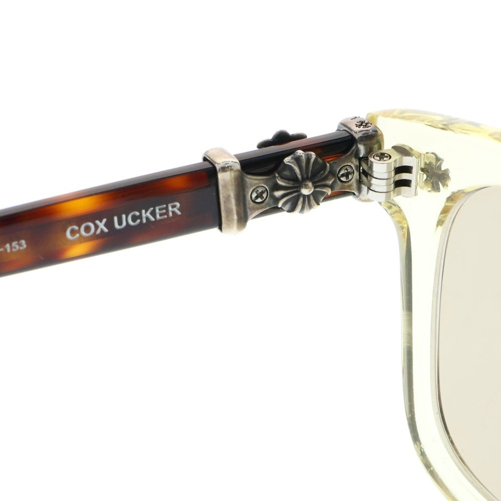 CHROME HEARTS(クロムハーツ) COX UCKER CHクロステンプル ウェリントンフレーム カラーレンズ サングラス 眼鏡 メガネ アイウェア クリア/ブラウン 度入り