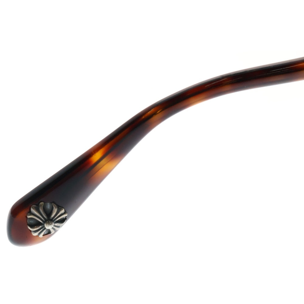 CHROME HEARTS(クロムハーツ) COX UCKER CHクロステンプル ウェリントンフレーム カラーレンズ サングラス 眼鏡 メガネ アイウェア クリア/ブラウン 度入り