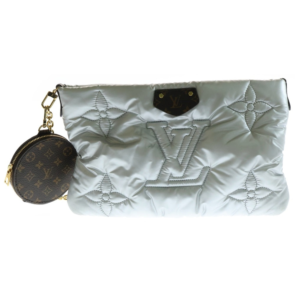 LOUIS VUITTON(ルイヴィトン) LVピロー マキシ ミュルティ ポシェットアクセソワール シルバー ネイビー M21057 ICタイプ