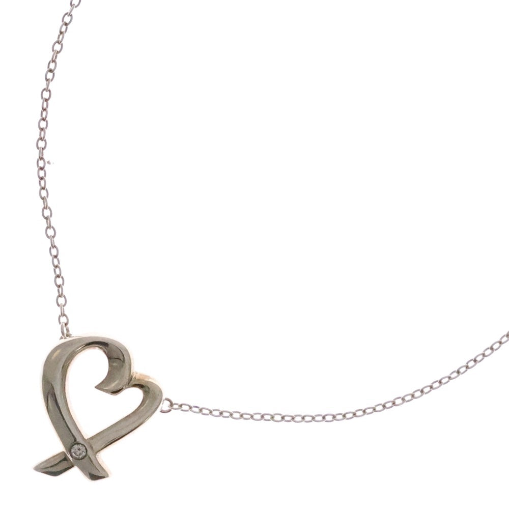 TIFFANY&Co(ティファニー) ラビングハート 1PD ネックレス Ag925 SV シルバー ダイヤモンド ペンダント