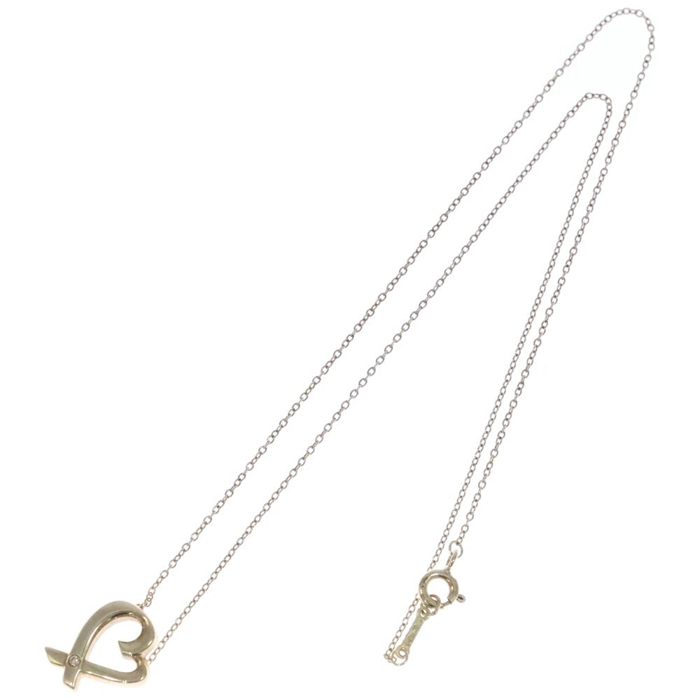 TIFFANY&Co(ティファニー) ラビングハート 1PD ネックレス Ag925 SV シルバー ダイヤモンド ペンダント