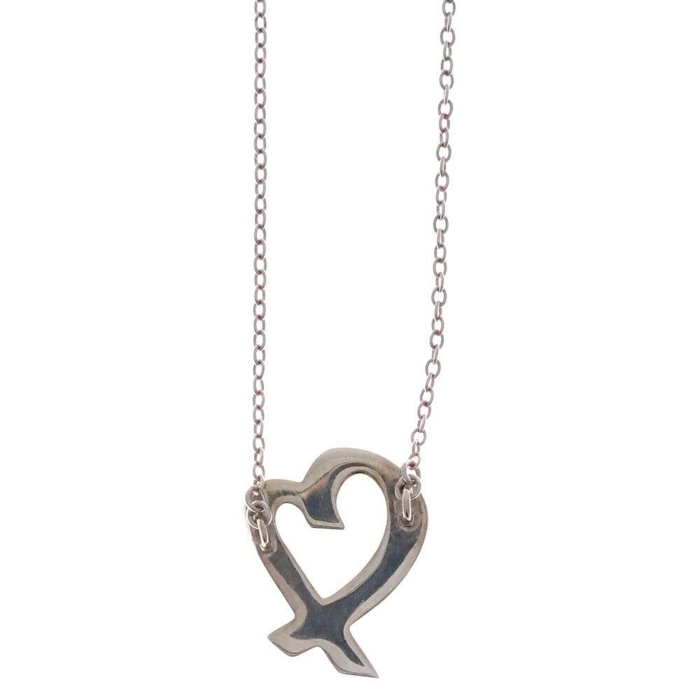 TIFFANY&Co(ティファニー) ラビングハート 1PD ネックレス Ag925 SV シルバー ダイヤモンド ペンダント
