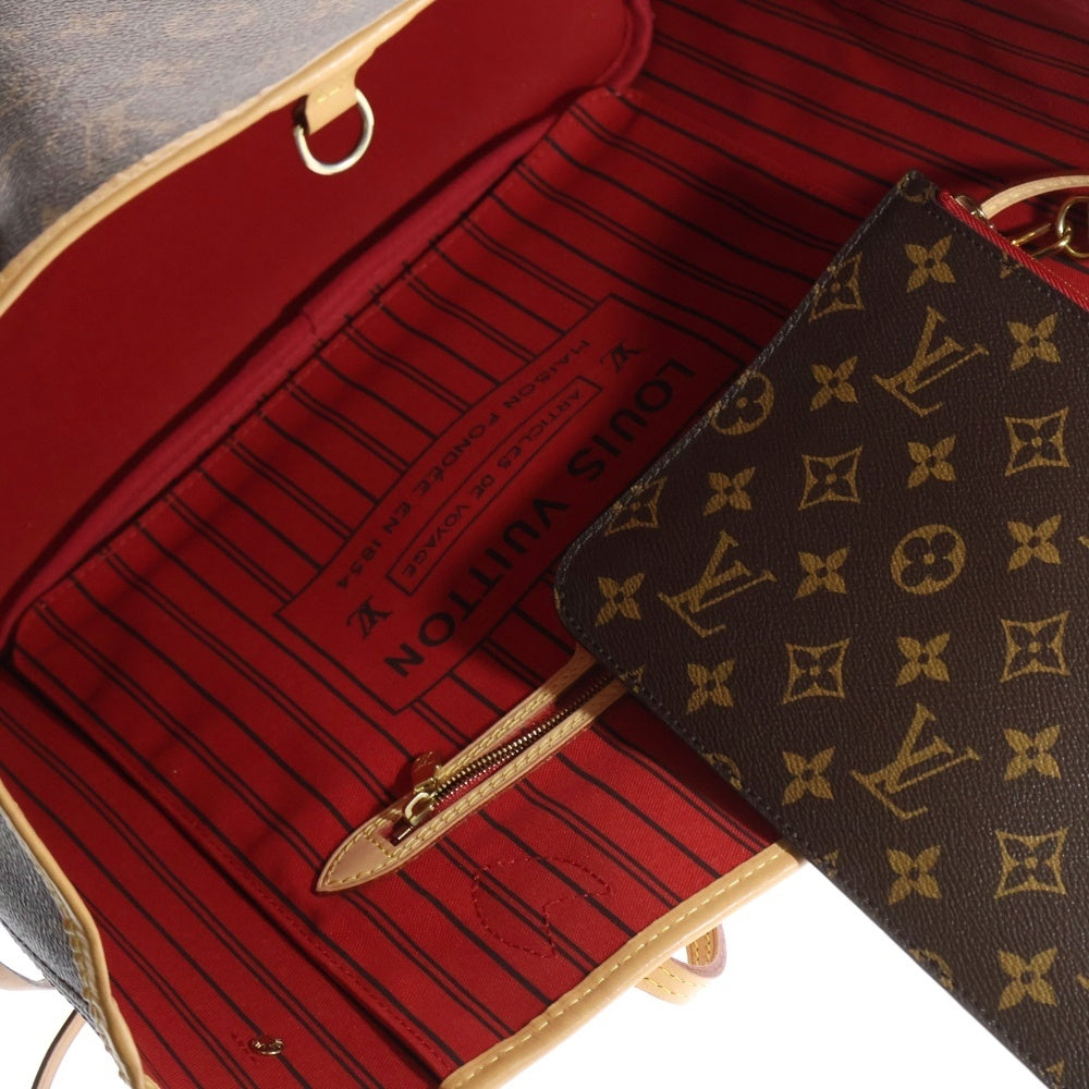LOUIS VUITTON(ルイヴィトン) モノグラム ネヴァーフルMM ブラウン スリーズ トートバッグ ポーチ付