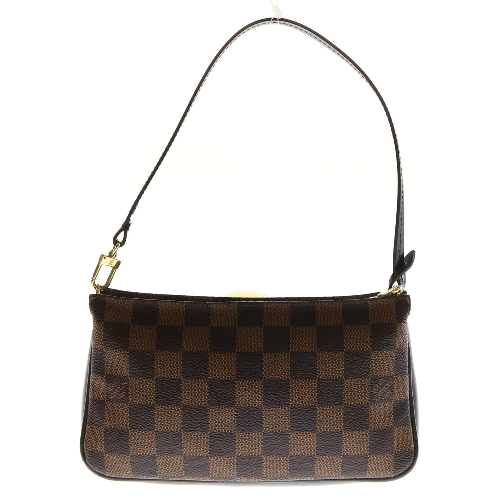 LOUIS VUITTON(ルイヴィトン) ナヴォナ ダミエ レザー ハンドバッグ アクセサリーポーチ ゴールド金具 ブラウン N51983