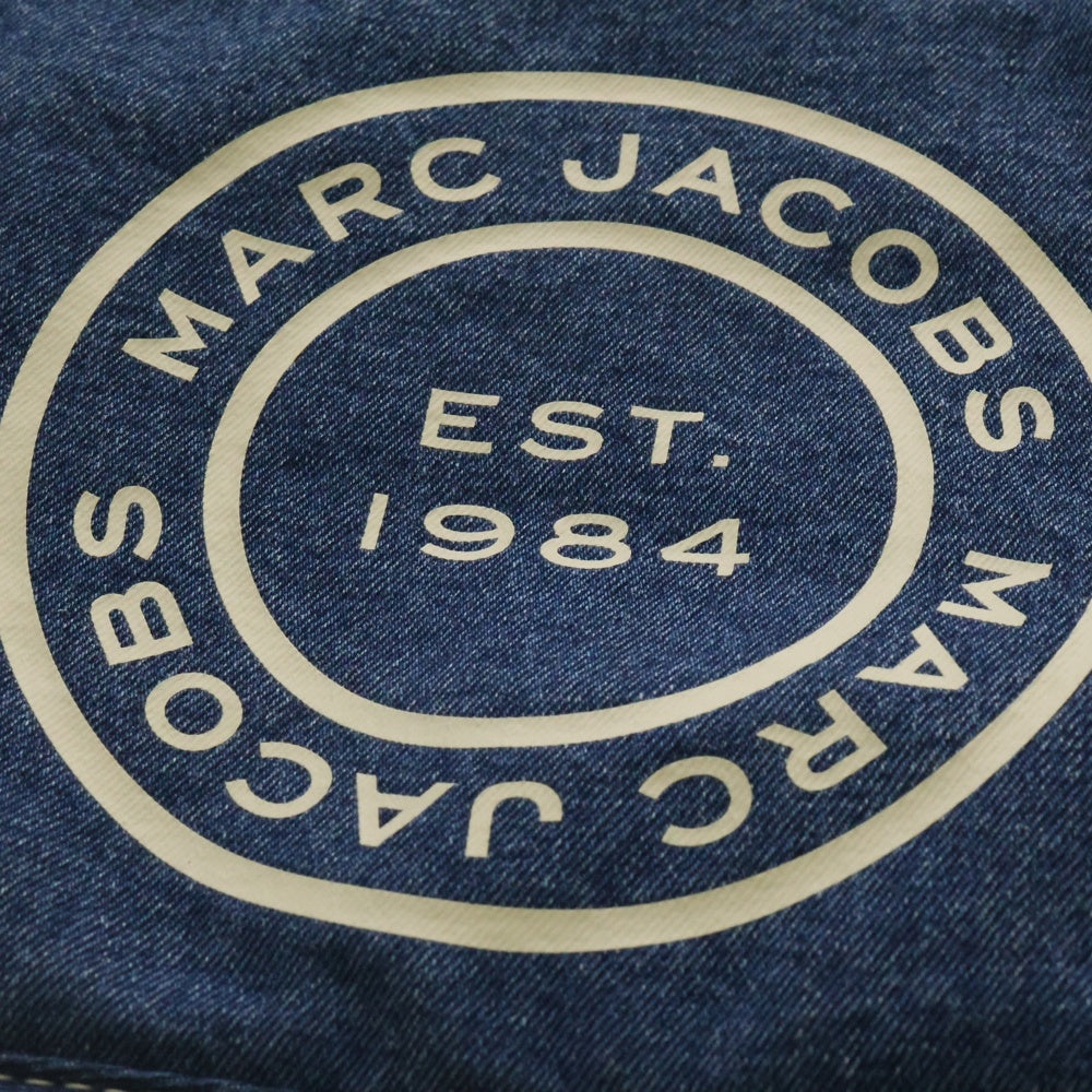 MARC JACOBS(マークジェイコブス) ロゴデニムトートバッグ ブルー キャンバス ハンドバッグ