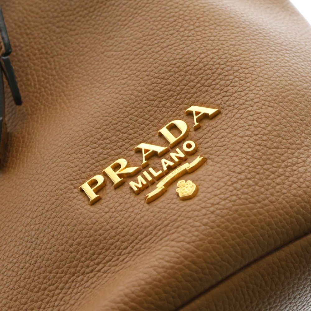 PRADA(プラダ) ヴィッテロダイノ 2wayハンドバッグ ショルダーバッグ ブラウン レザー 1BE072