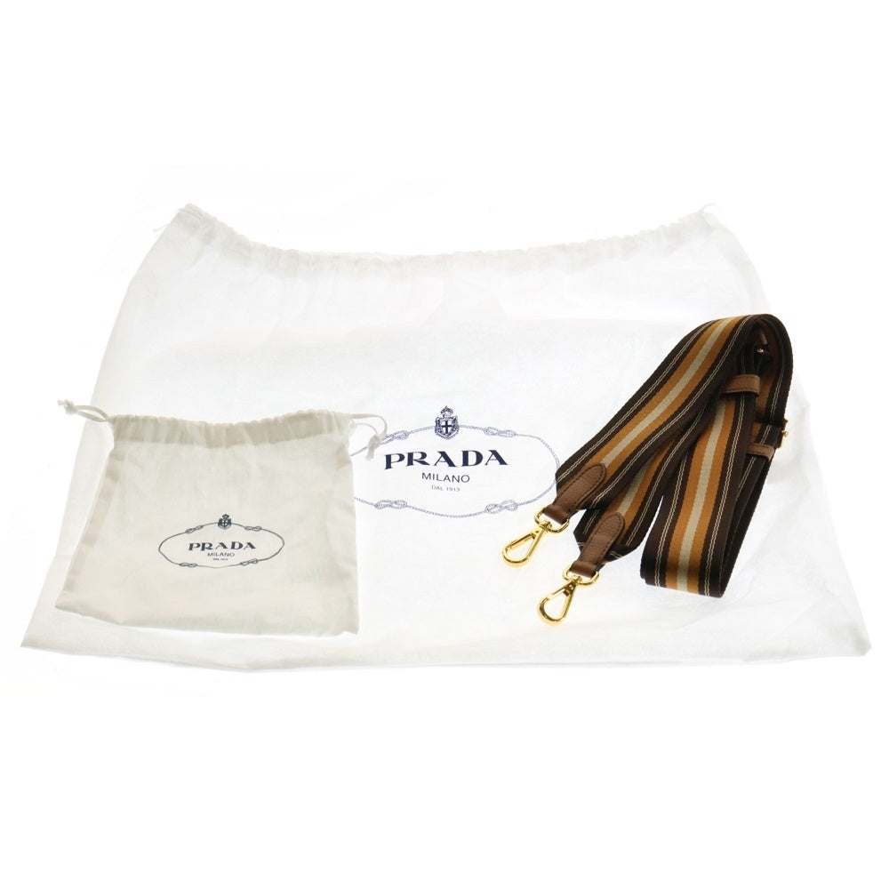 PRADA(プラダ) ヴィッテロダイノ 2wayハンドバッグ ショルダーバッグ ブラウン レザー 1BE072