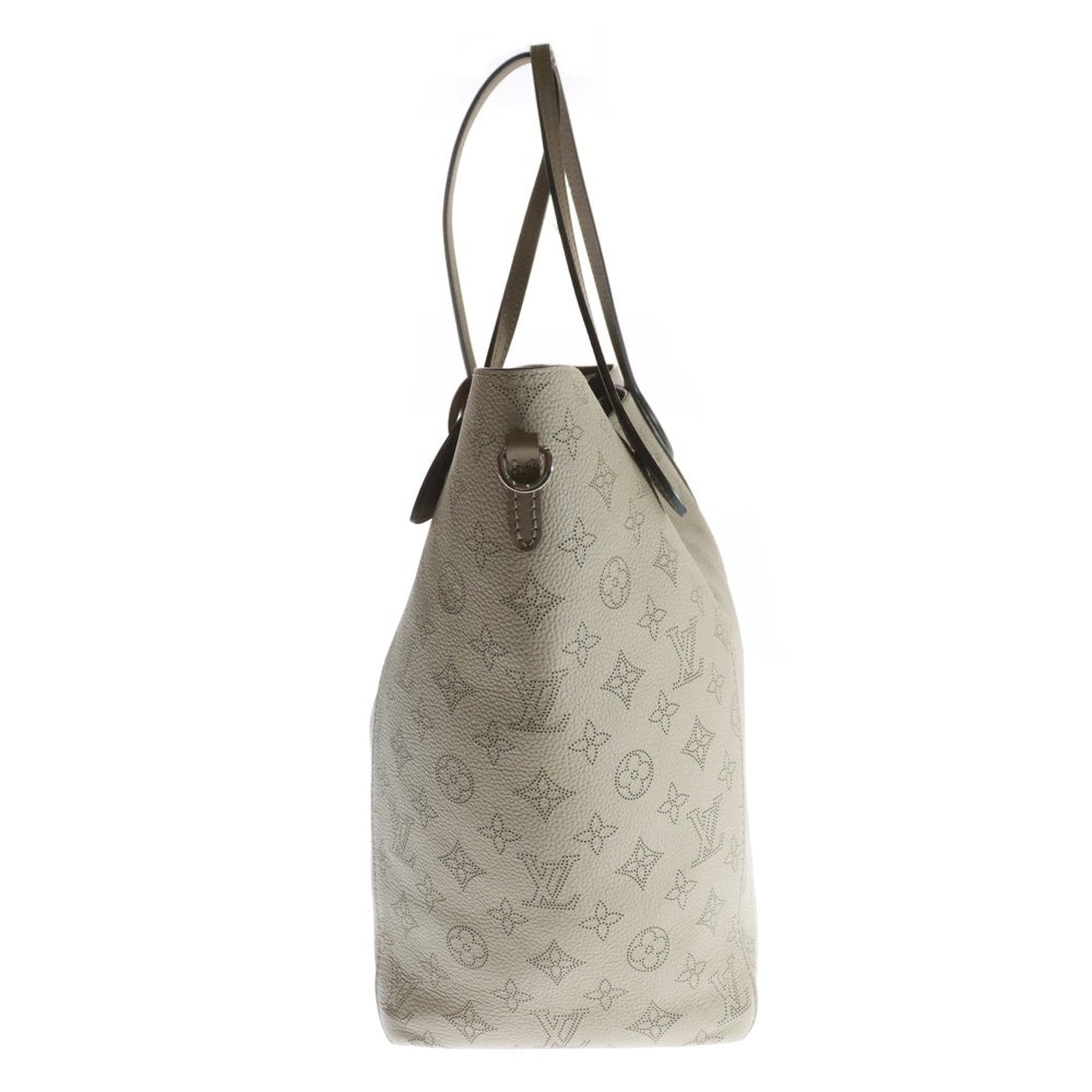 LOUIS VUITTON(ルイヴィトン) ヒナMM モノグラム マヒナ パンチングレザー トートバッグ シルバー金具 ベージュ レディース M53140