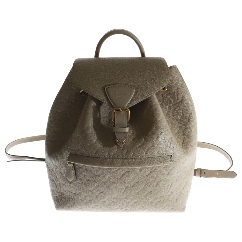 LOUIS VUITTON(ルイヴィトン) モンスリPM モノグラムアンプラント トゥルトレール レザー リュックサック バックパック ゴールド金具 ベージュ レディース M45410 RFID
