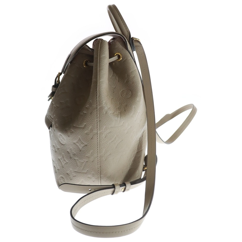 LOUIS VUITTON(ルイヴィトン) モンスリPM モノグラムアンプラント トゥルトレール レザー リュックサック バックパック ゴールド金具 ベージュ レディース M45410 RFID