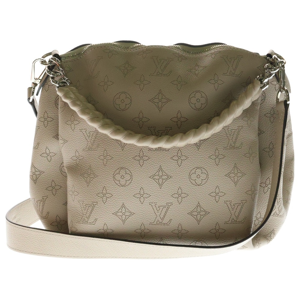 LOUIS VUITTON(ルイヴィトン) バビロンチェーンBB モノグラム マヒナ パンチングレザー 2WAY チェーンハンド ショルダーバッグ シルバー金具 ベージュ レディース M51224 RFID