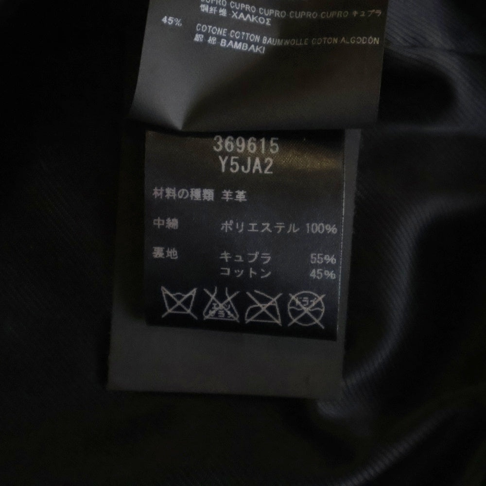 SAINT LAURENT PARIS(サンローランパリ) 14AW エディ期 L01 ラムスキン レザー ダブル ライダースジャケット ブラック 369615 Y5JA2