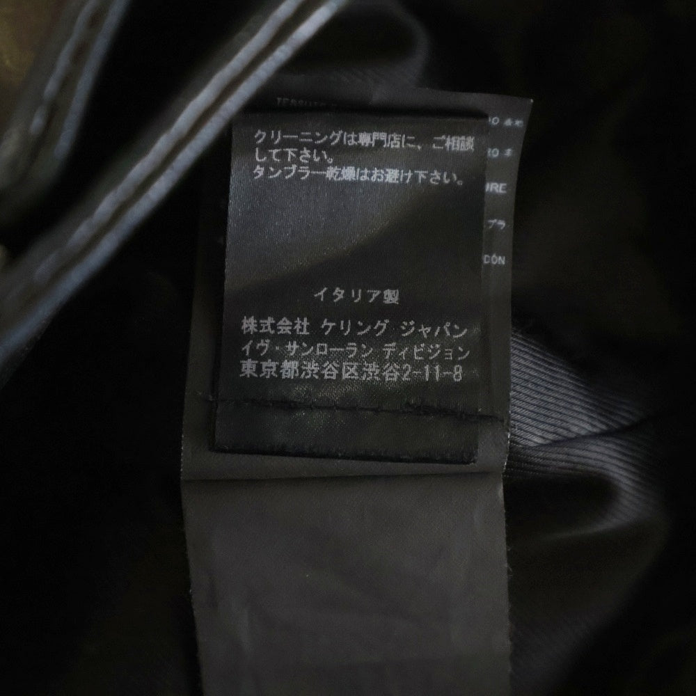 SAINT LAURENT PARIS(サンローランパリ) 14AW エディ期 L01 ラムスキン レザー ダブル ライダースジャケット ブラック 369615 Y5JA2