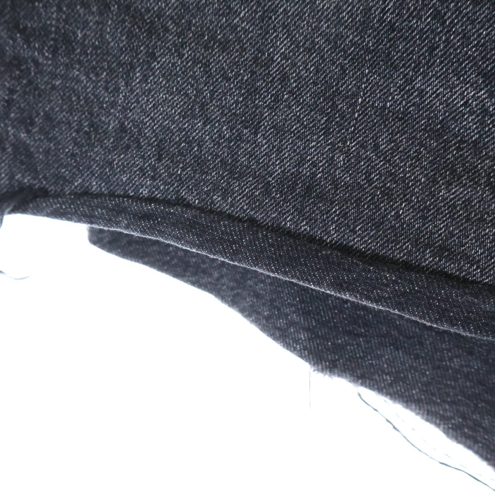 SAINT LAURENT PARIS(サンローランパリ) ダメージ加工 ショートデニムパンツ ショーツ ブラック レディース 590156 Y89G
