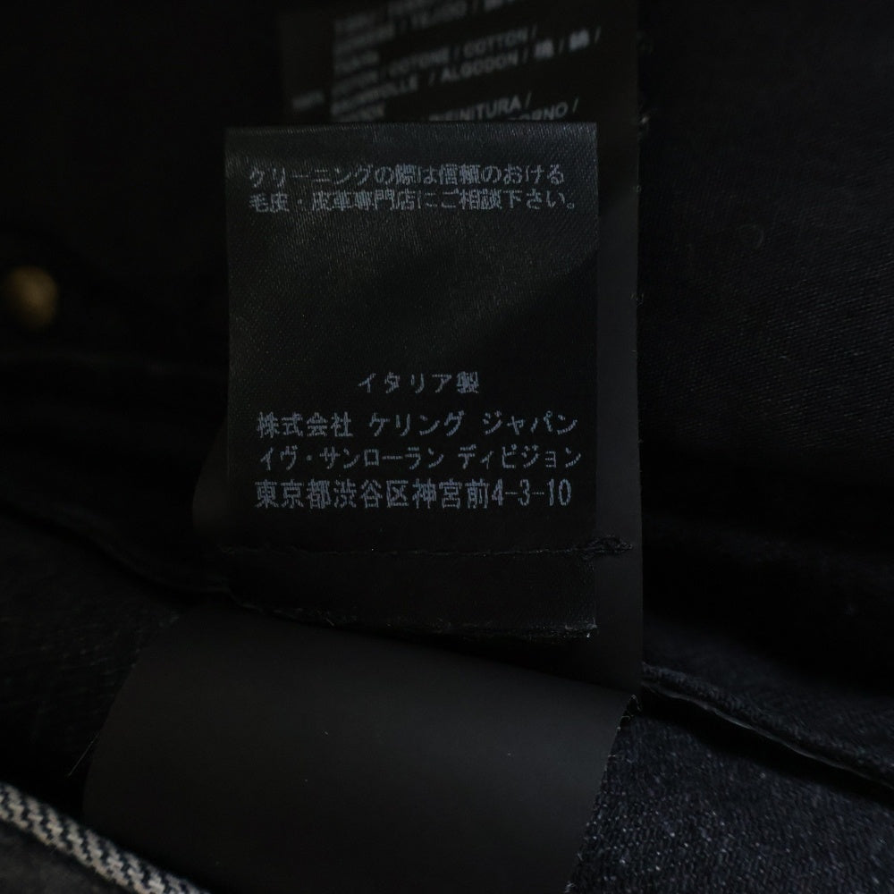 SAINT LAURENT PARIS(サンローランパリ) ダメージ加工 ショートデニムパンツ ショーツ ブラック レディース 590156 Y89G
