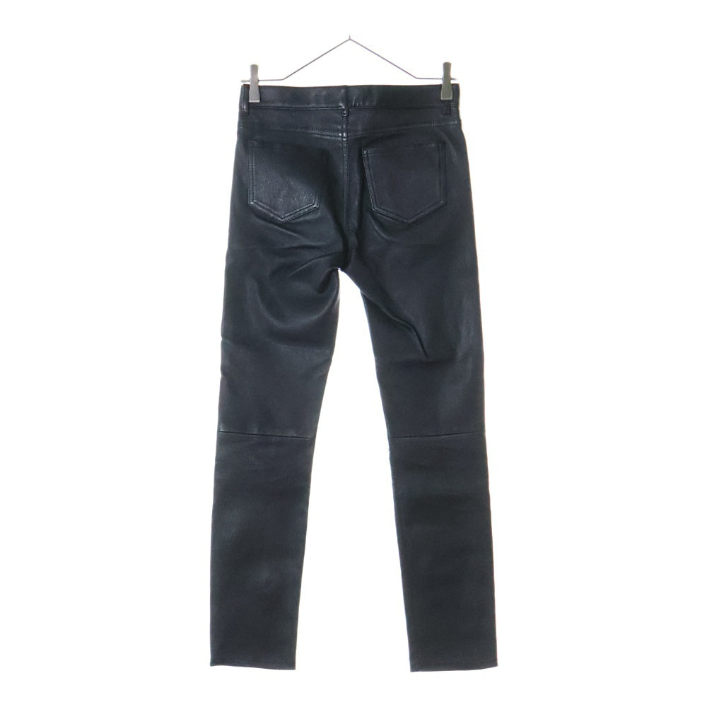 SAINT LAURENT PARIS(サンローランパリ) 18SS スリムスキニー ジップフライ カーフレザー パンツ ブラック レディース 496409 Y5RG2