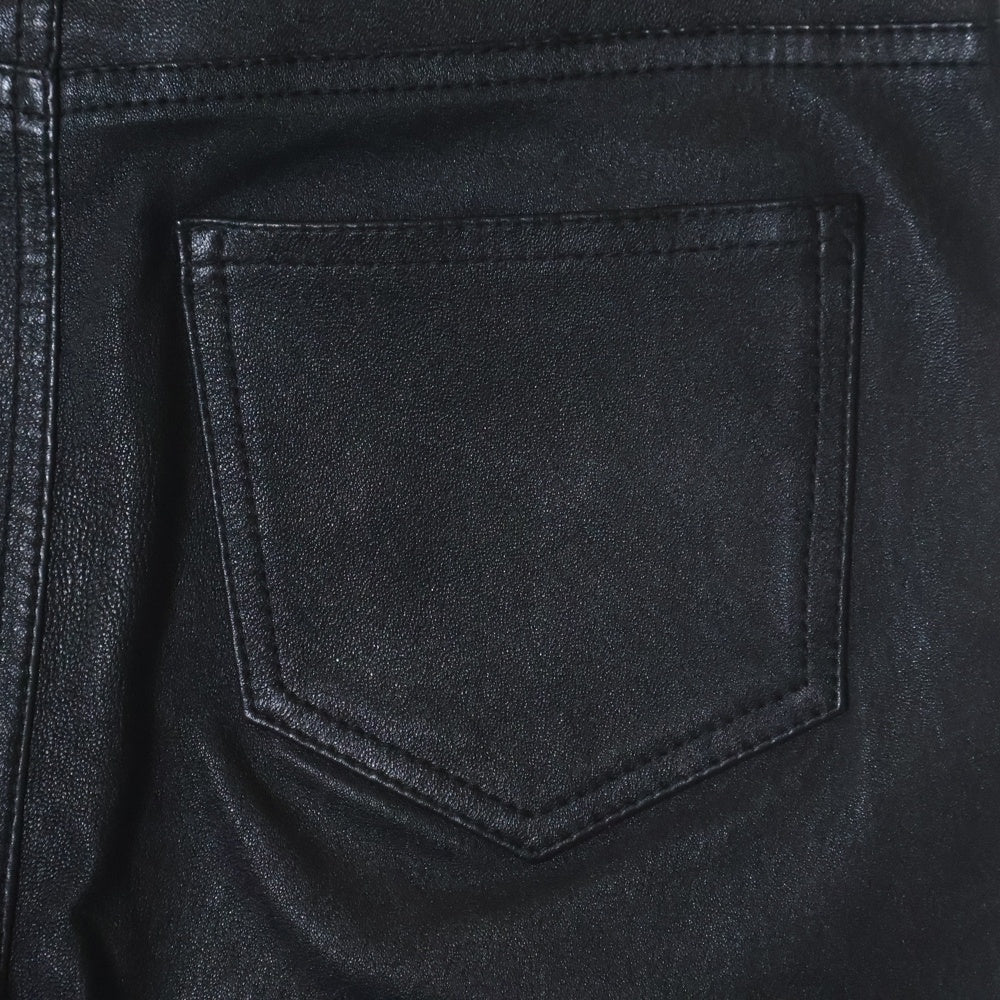 SAINT LAURENT PARIS(サンローランパリ) 18SS スリムスキニー ジップフライ カーフレザー パンツ ブラック レディース 496409 Y5RG2
