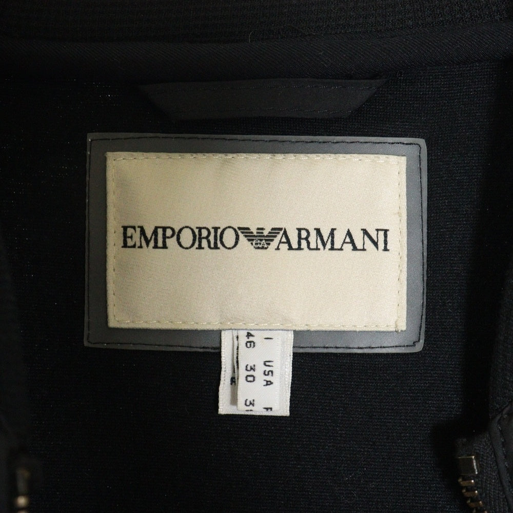 EMPORIO ARMANI(エンポリオアルマーニ) ナイロン ダブルジップ ジャケット ブラック ASB04FO