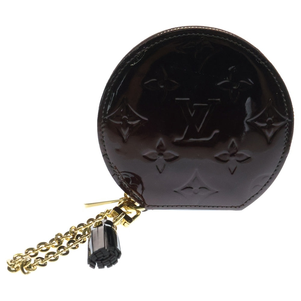 LOUIS VUITTON(ルイヴィトン) ポルトモネシャポー ヴェルニ アマラント パテントレザー コインケース 小銭入れ ゴールド金具 ブラウン M91413
