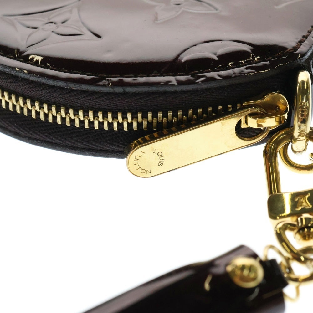 LOUIS VUITTON(ルイヴィトン) ポルトモネシャポー ヴェルニ アマラント パテントレザー コインケース 小銭入れ ゴールド金具 ブラウン M91413