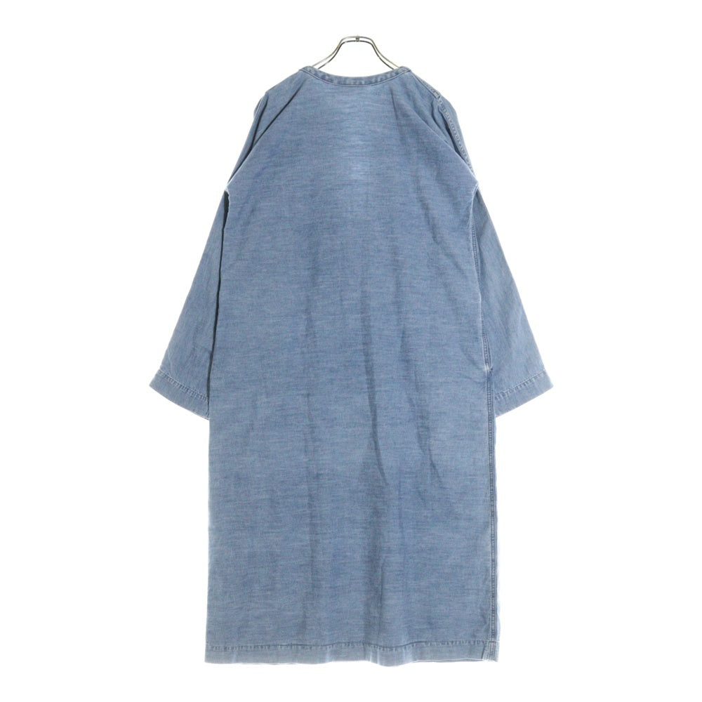 VALENTINO(ヴァレンティノ) Denim blue dress Vロゴ デニム ブルー ドレス ワンピース レディース XB3DB01L72P