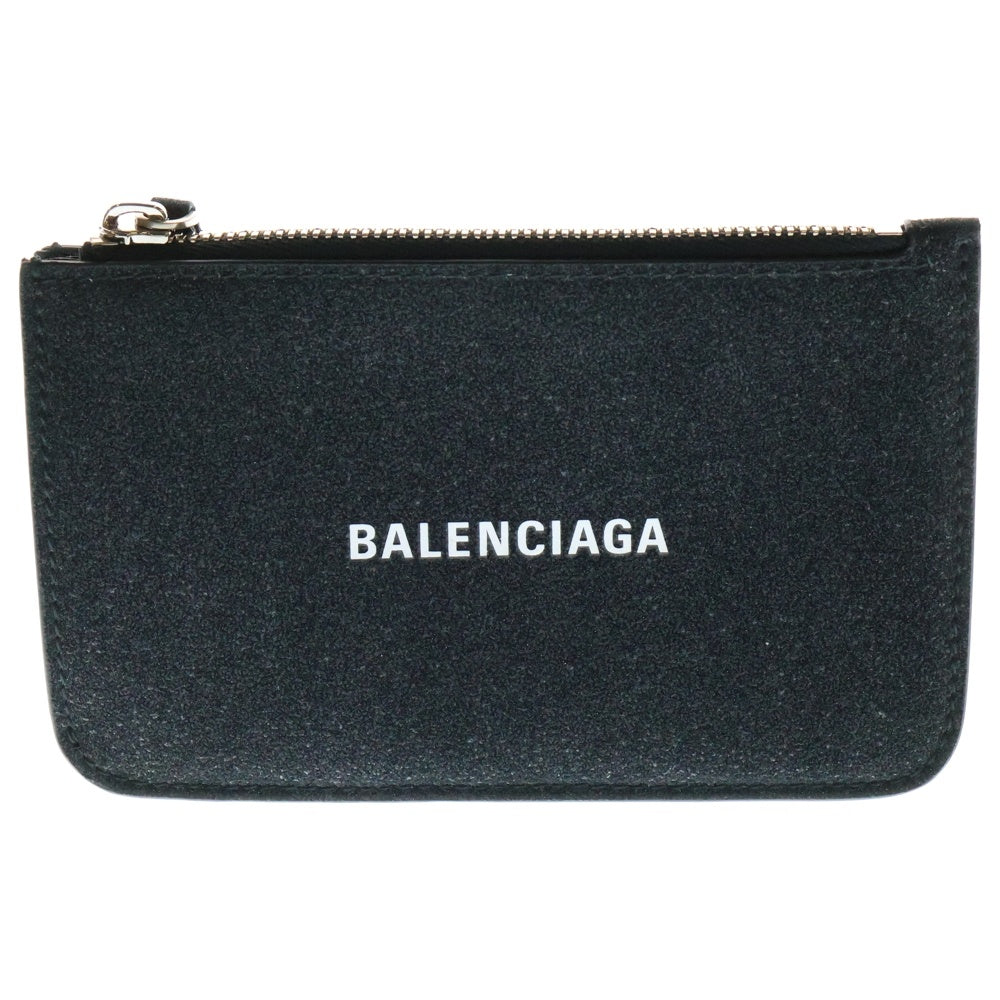 BALENCIAGA(バレンシアガ) ロゴプリント ラメグリッター フラグメントケース カードケース カードホルダー 小銭入れ ブラック 637130